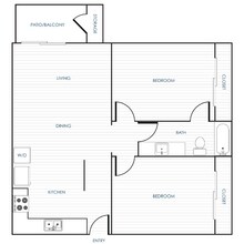 Two Bedroom B 4025-11 floor plan